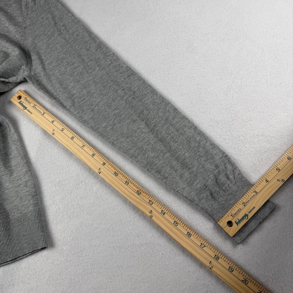 NWT Quince Women's Lightweight Cotton Crew Neck Sweater Heather Gray Medium - Picture 4 of 10